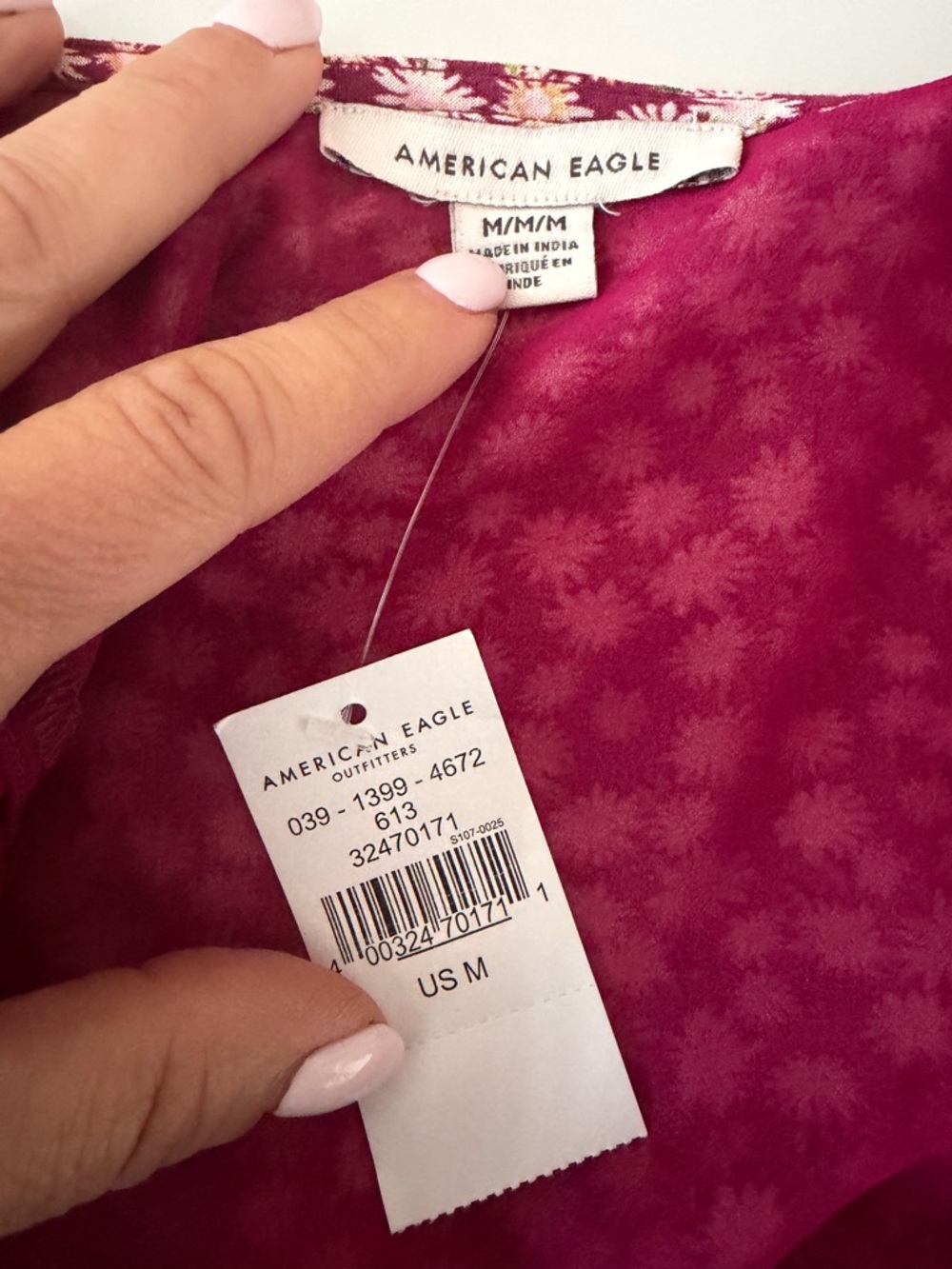NWT American Eagle Outfitters Rose Pink Floral Tank Mini Dress. - Picture 5 of 8